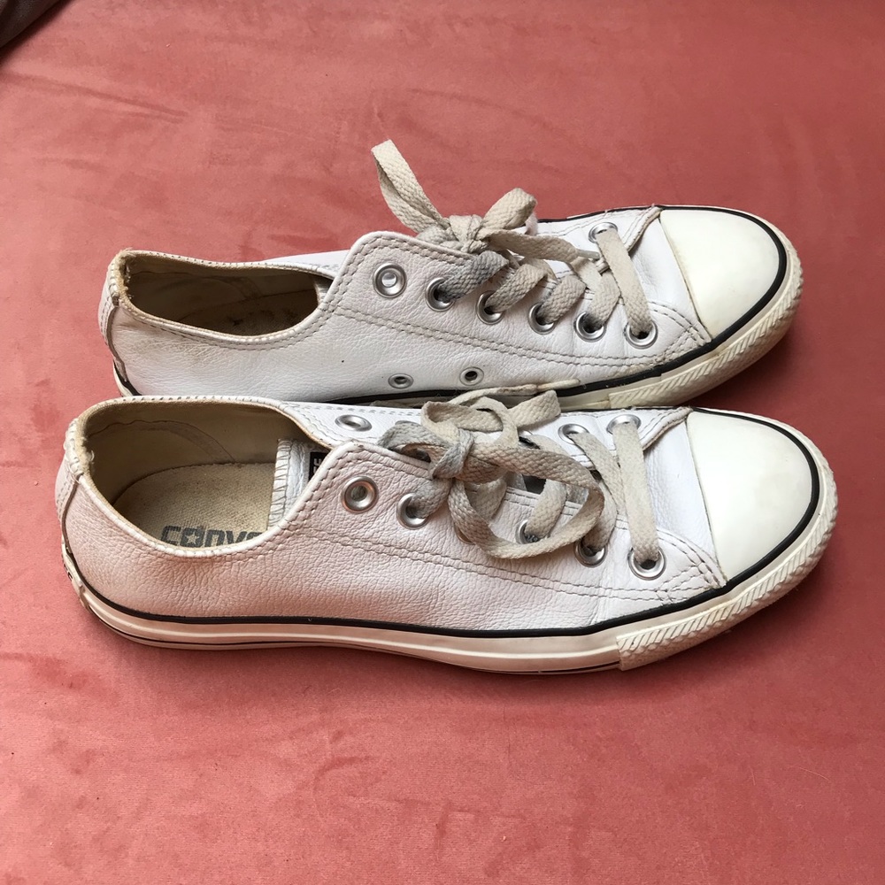 White Leather Converse